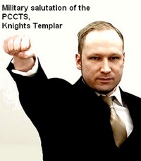 Anders Breivik giving Roman Salute
