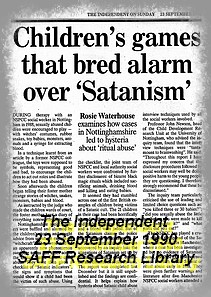 Children's Games That
                                          Bred Alarm Over Satanism,
                                          Independent on Sunday 23
                                          September 1990