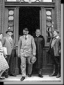Hitler photographed leaving church after mass