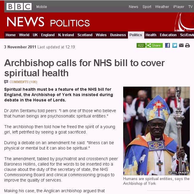 Archbishop of York confesses to doing exorcisms