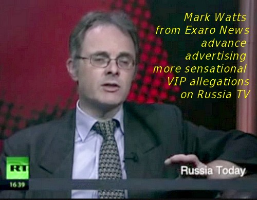 Mark Watts from Exaro News advertising more VIP allegations on Russia TV