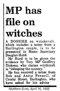 Contents of Dickens SRA Dossier - MP Has File On Witches