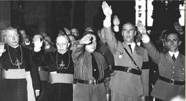 Goebbels and Nazi Brass Sand Side by Side with Catholic Bishops