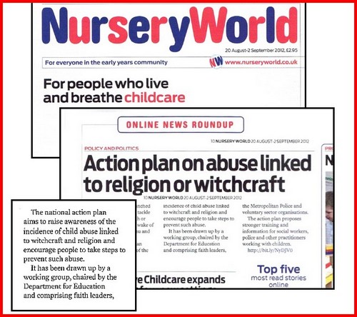Nursery
                                                          World, Quick
                                                          off the mark
                                                          Witch-child
                                                          Action Plan
                                                          prepares the
                                                          ground for the
                                                          next
                                                          witch-hunt