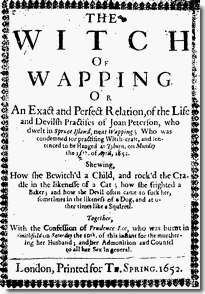 Woodcut Leaflet:Witch of Wapping 1652 copyrigh Cornell University Library