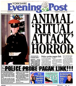 YorkShire Evening Post Scare Headline